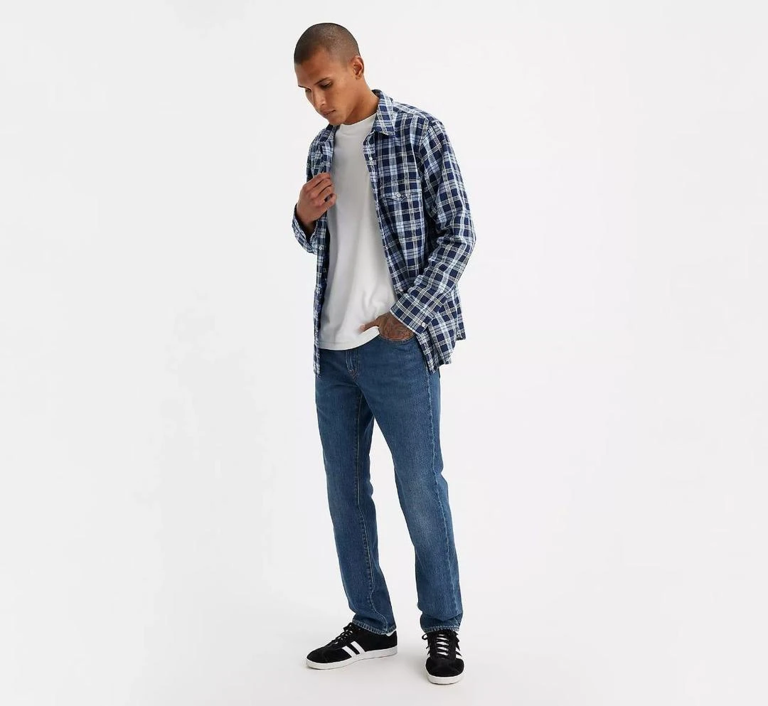 Classic Men's Denim Jeans - Timeless Blue Plain Style, Available in Multiple Siz