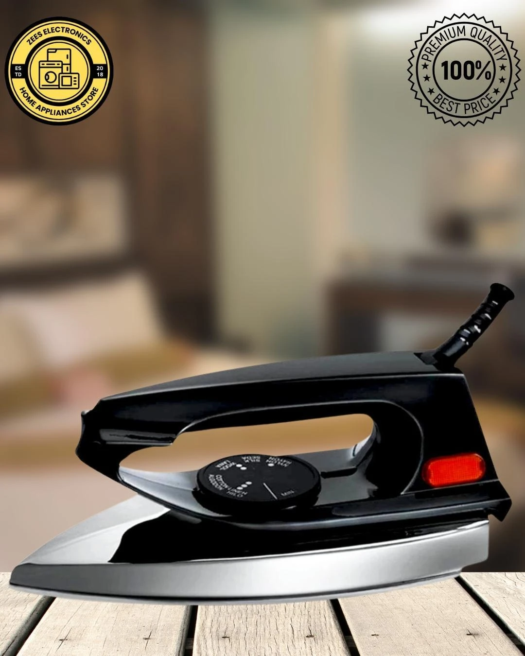 Portable Dry Iron for Home Cinema - 1 Pc, 1000 Watts