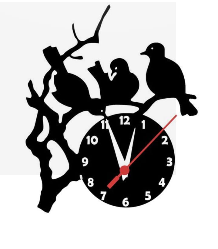 Bird clock MDF Wood material