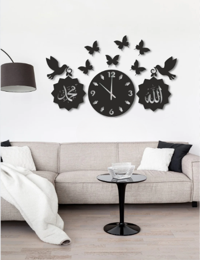 Islamic Wall clock MDF Wood material