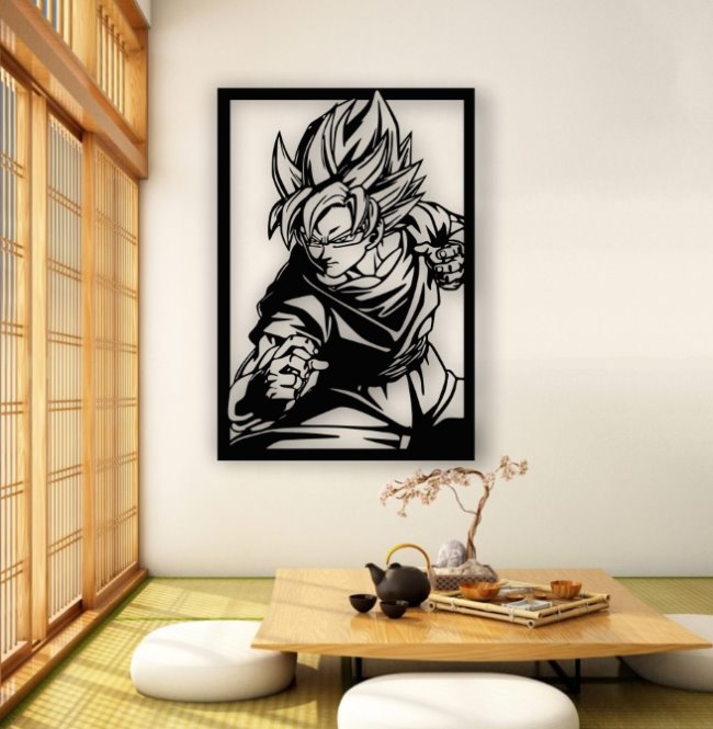 Son goku wall decor Dragon ball  Kids room decoration Wall hanging