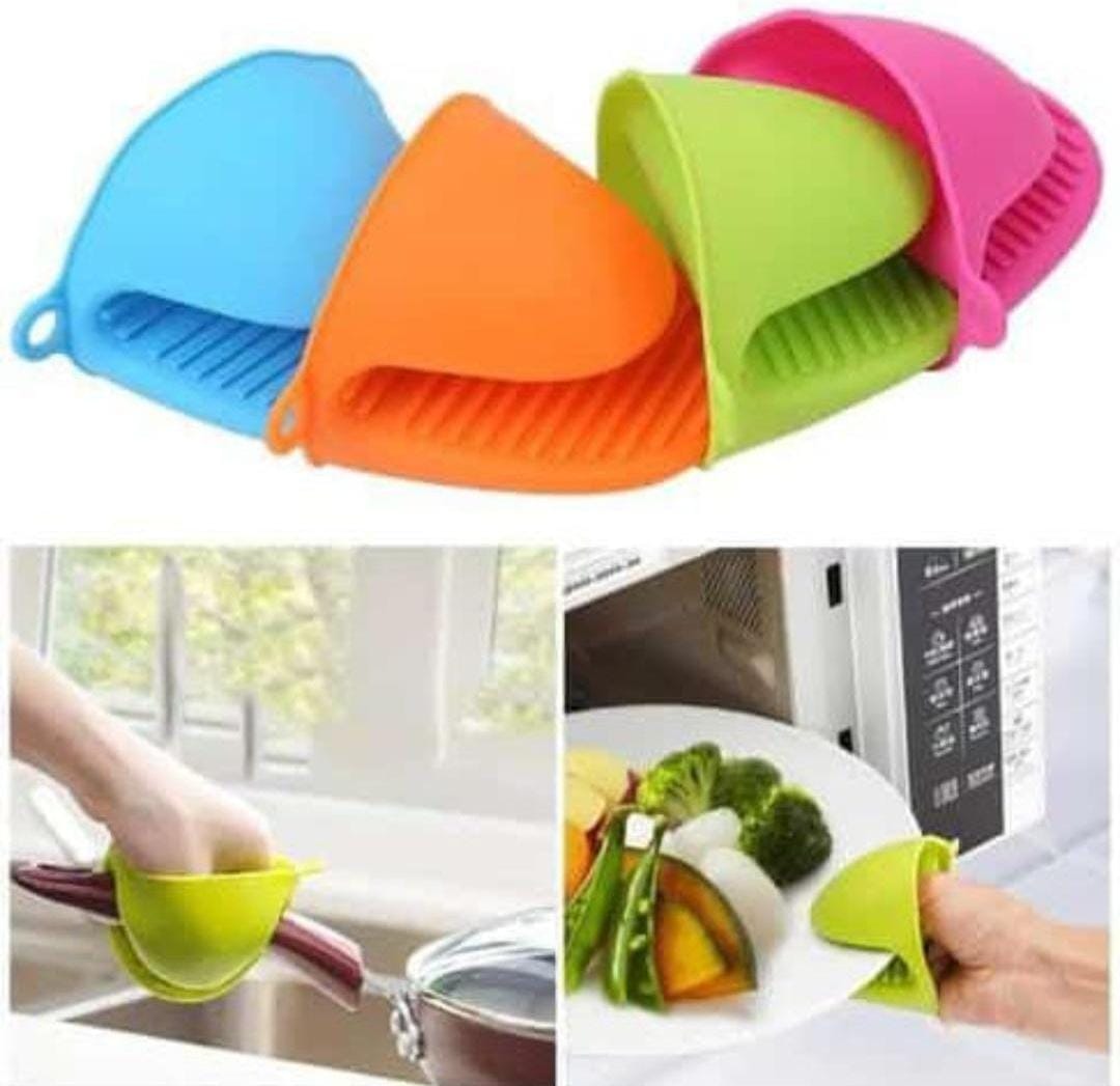 Silicone Heat Resistant Gloves Clips Insulation Non Stick Anti-slip Pot Bowel Ho