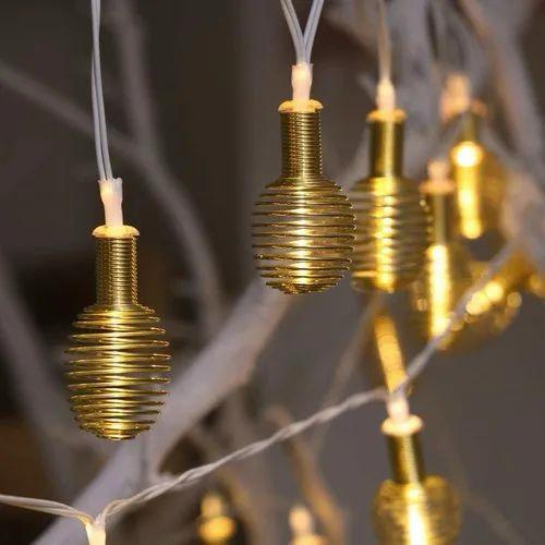 Mega Power LED Metal Warm White String Lights, For Decoration, Plug-In, 3Meter 1