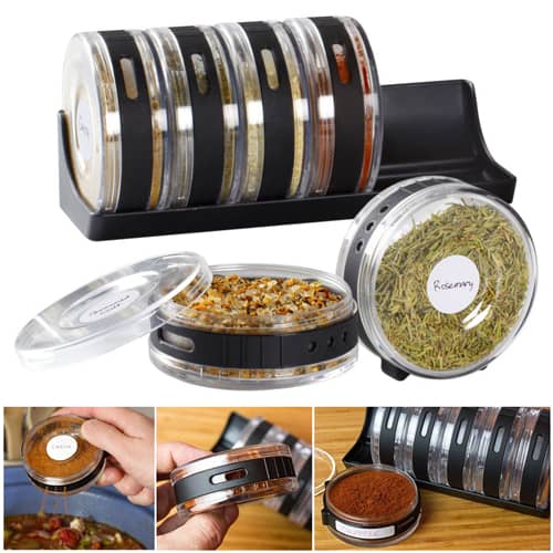 Spice Rack Set Kitchen Spice Jar, Rack Can Containers, Pepper Shakers Box Salt C