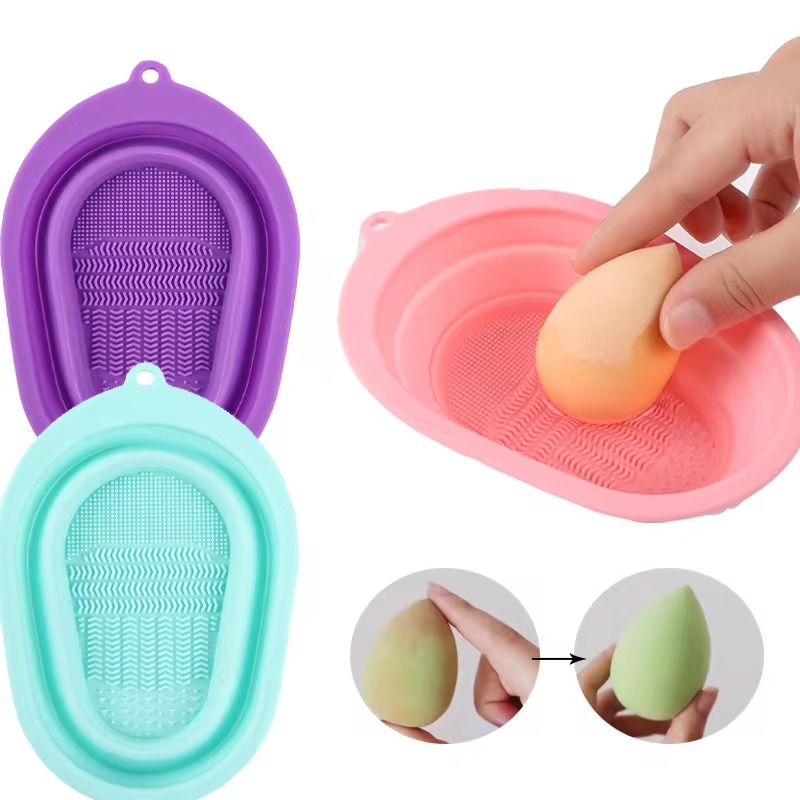 Makeup Brush Cleaning Mat Bowl, Soft and Durable Silicone Cosmetic scrubber bowl