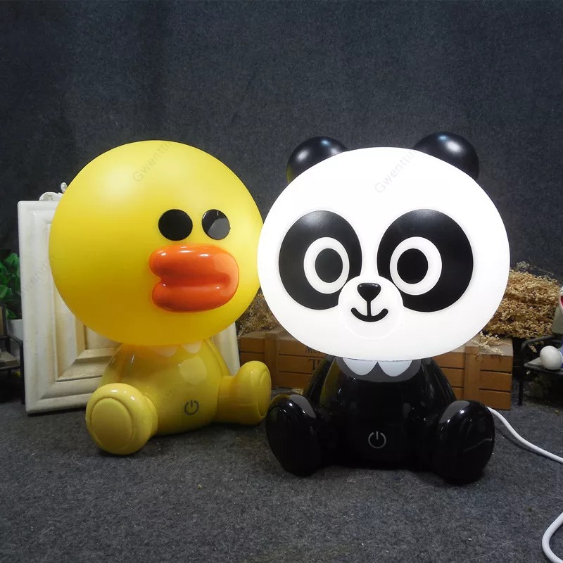 Panda &amp; Sally Chicken Night Lamp LED Cartoon USB Night Lights Children Table