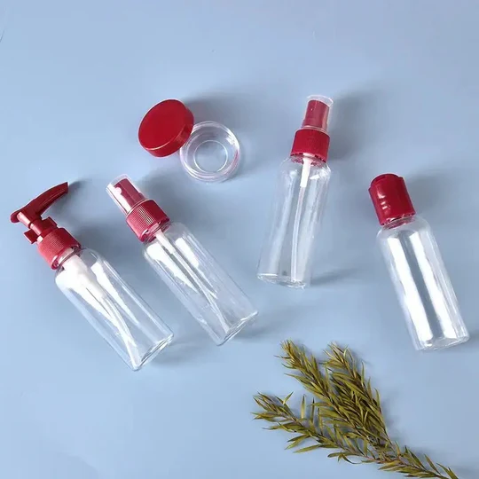 5 Pcs Multi fuctional Bottle Set | Travel Bottle Kit Transparent Liquid Empty Bo